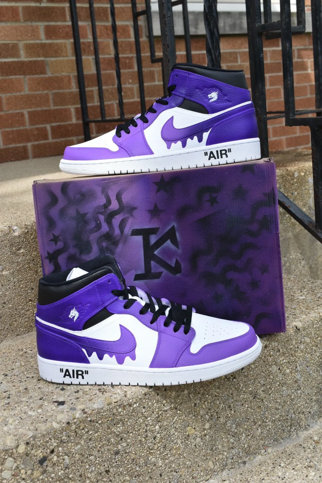 Dripping Purple Fade Jordan 1s