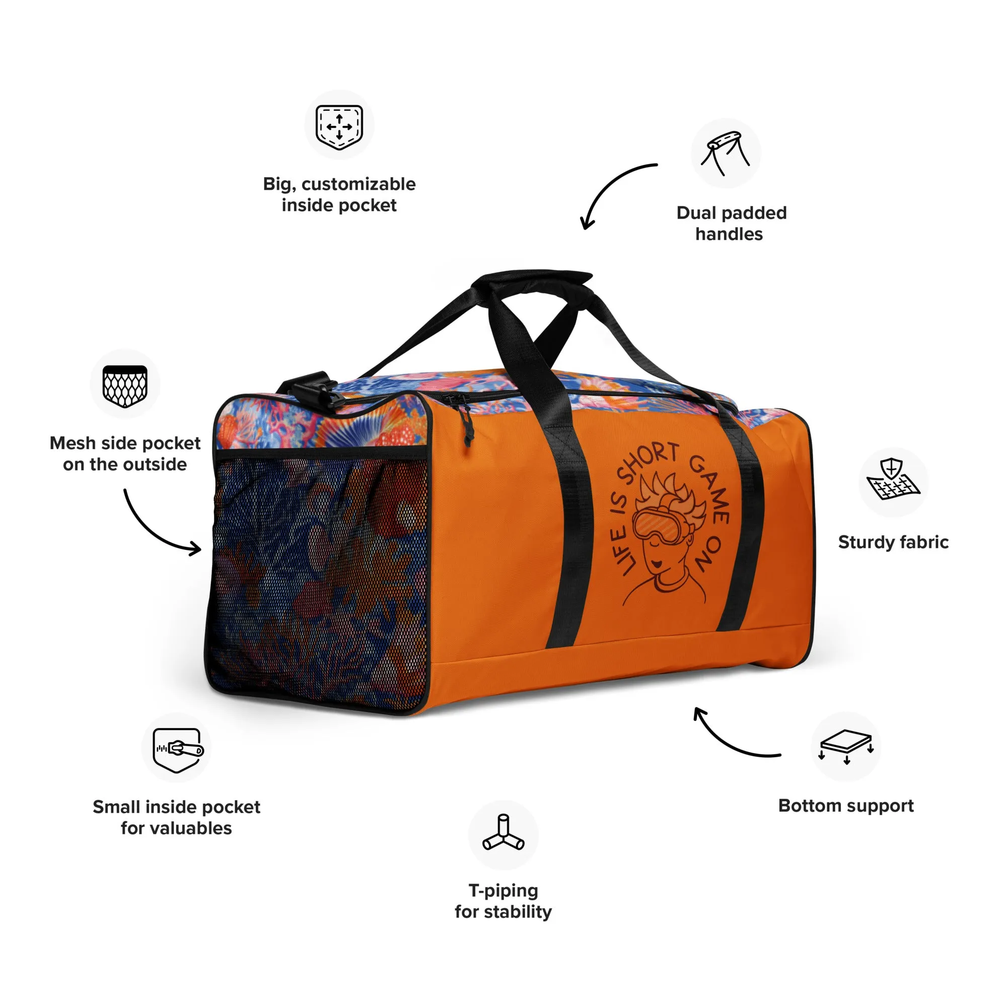 Duffle bag-Travel-Weekend-Camping- Gym- Custom Bag-Monogram Bag