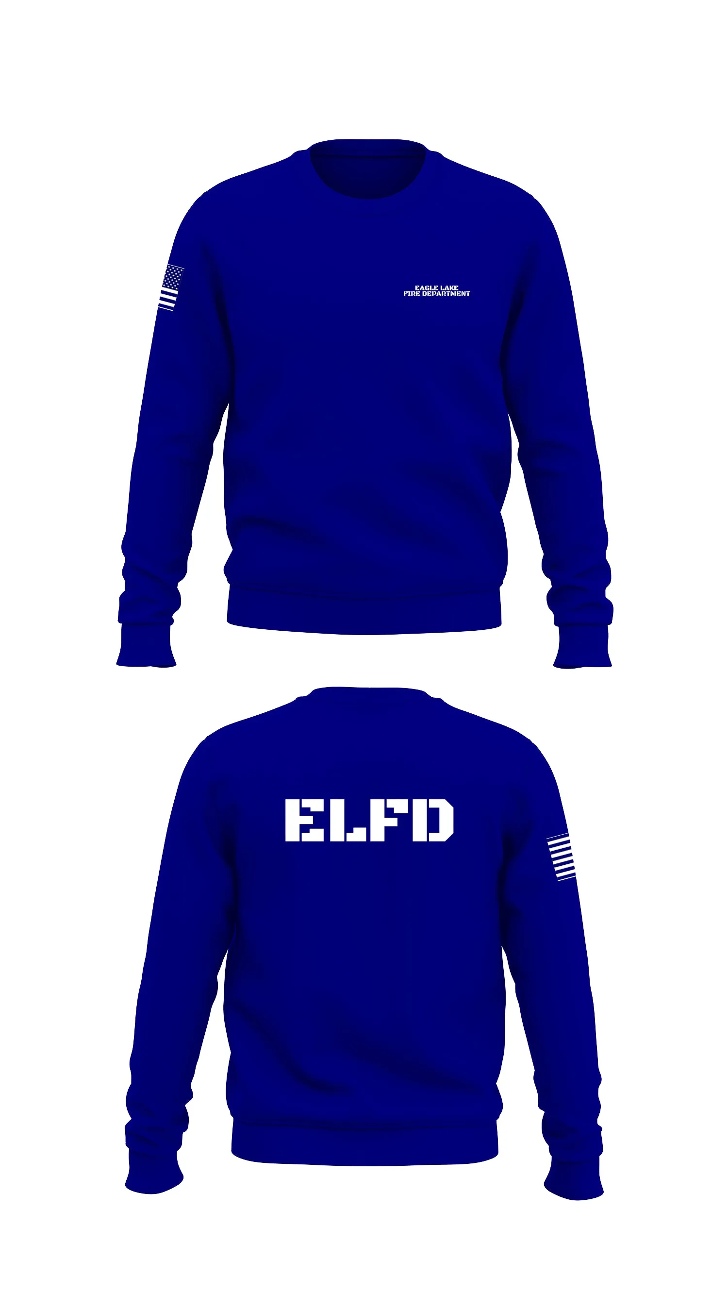 Eagle Lake fire department Store 1 Core Men's Crewneck Performance Sweatshirt - 58768623517