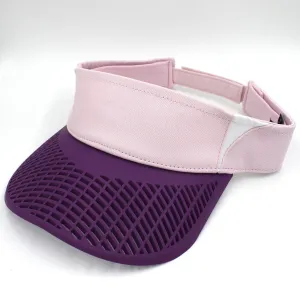Elite Performance Ladies Visor - Pink/White Visor w/ Purple Brim