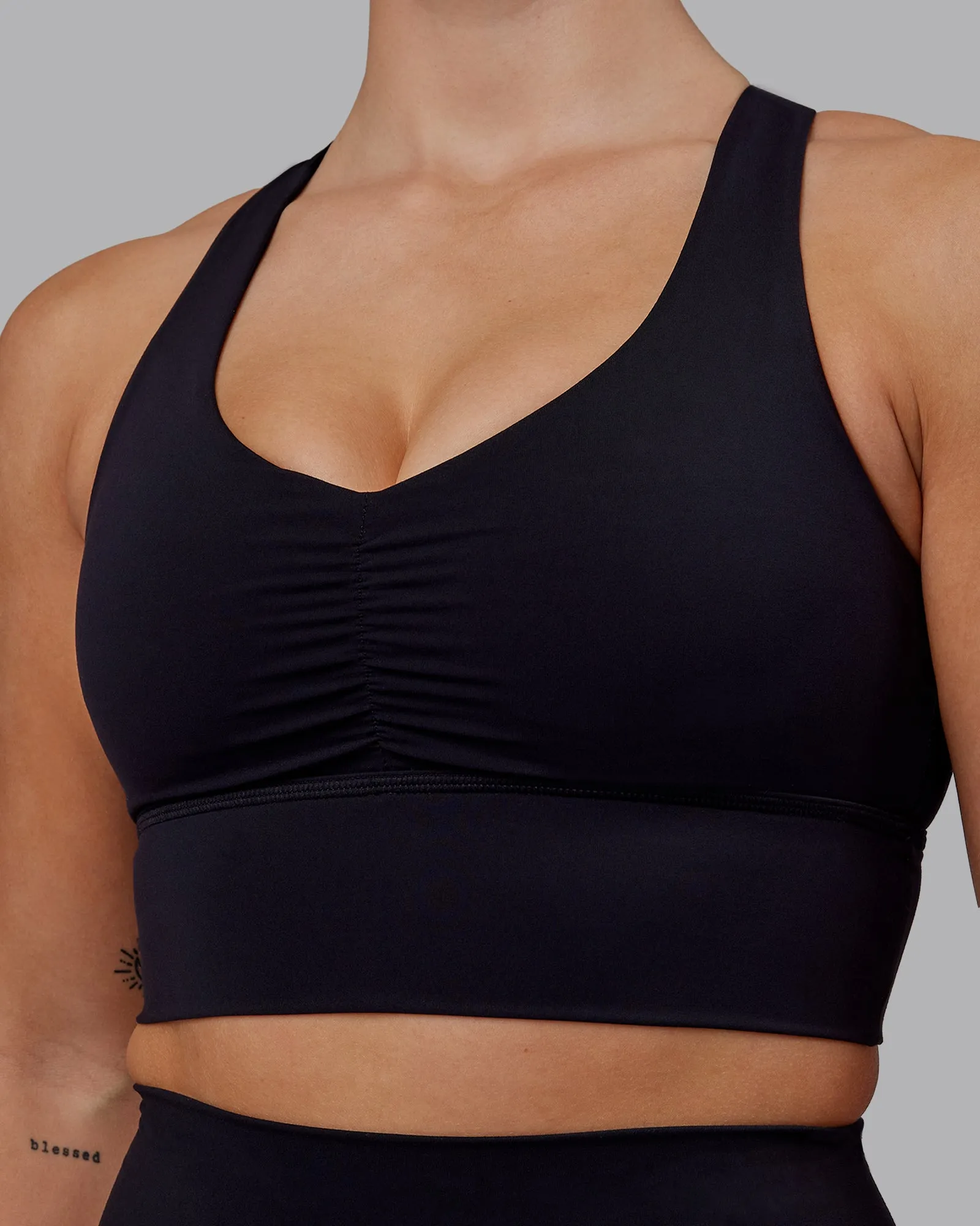 Evoke Longline Sports Bra - Black