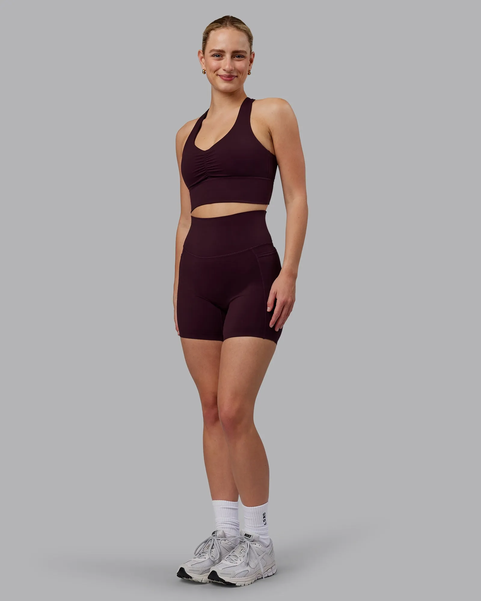 Evoke Longline Sports Bra - Mulberry