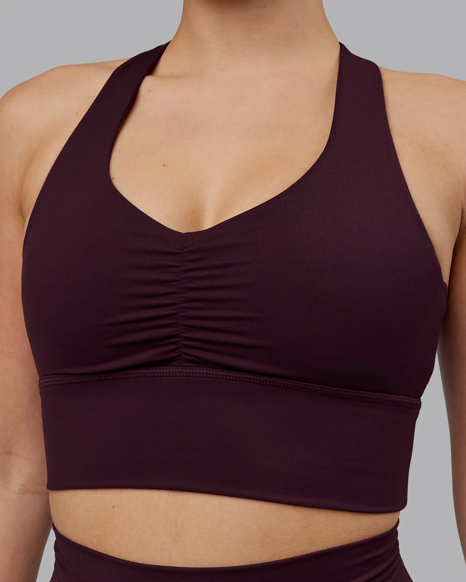 Evoke Longline Sports Bra - Mulberry