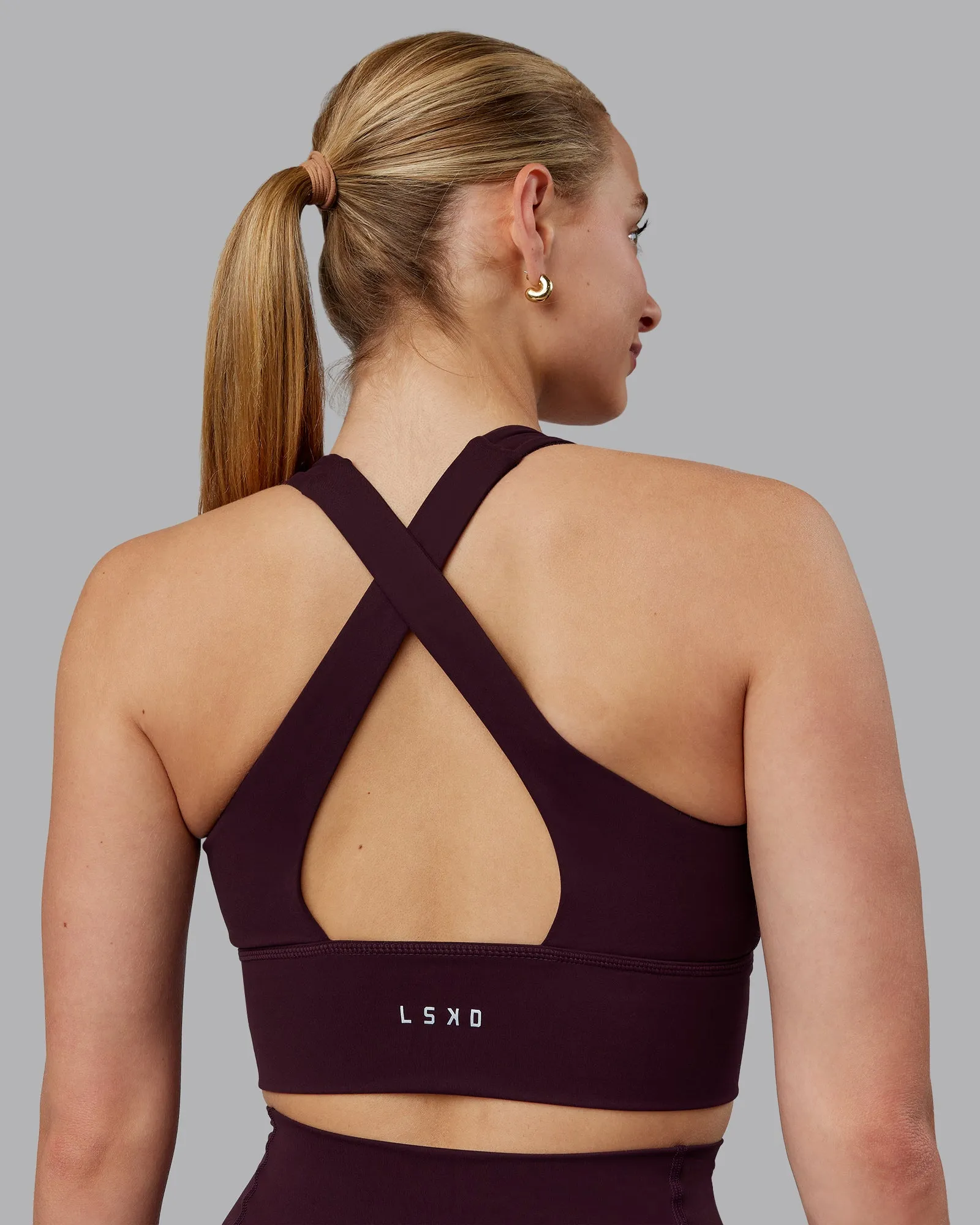 Evoke Longline Sports Bra - Mulberry