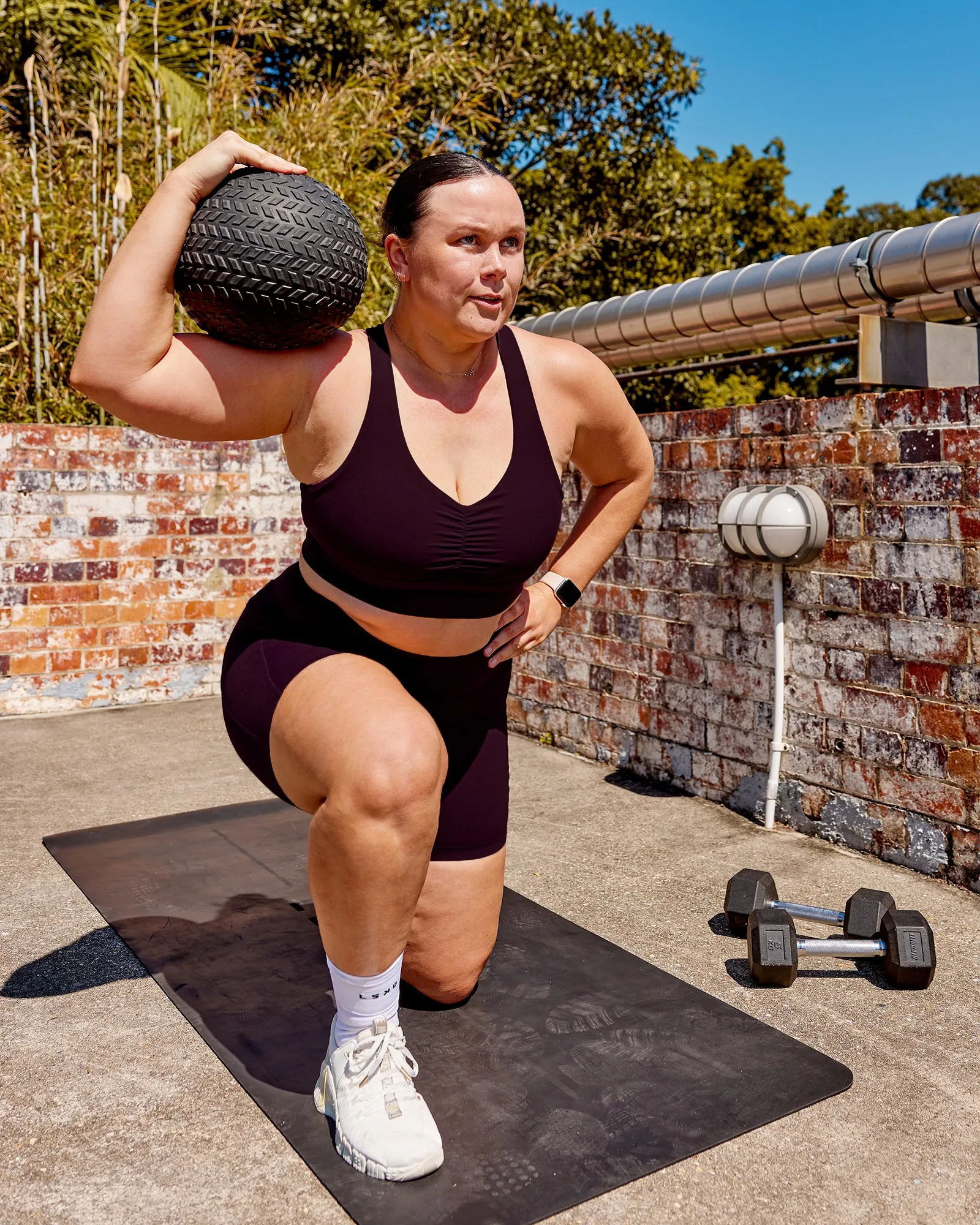 Evoke Longline Sports Bra - Mulberry