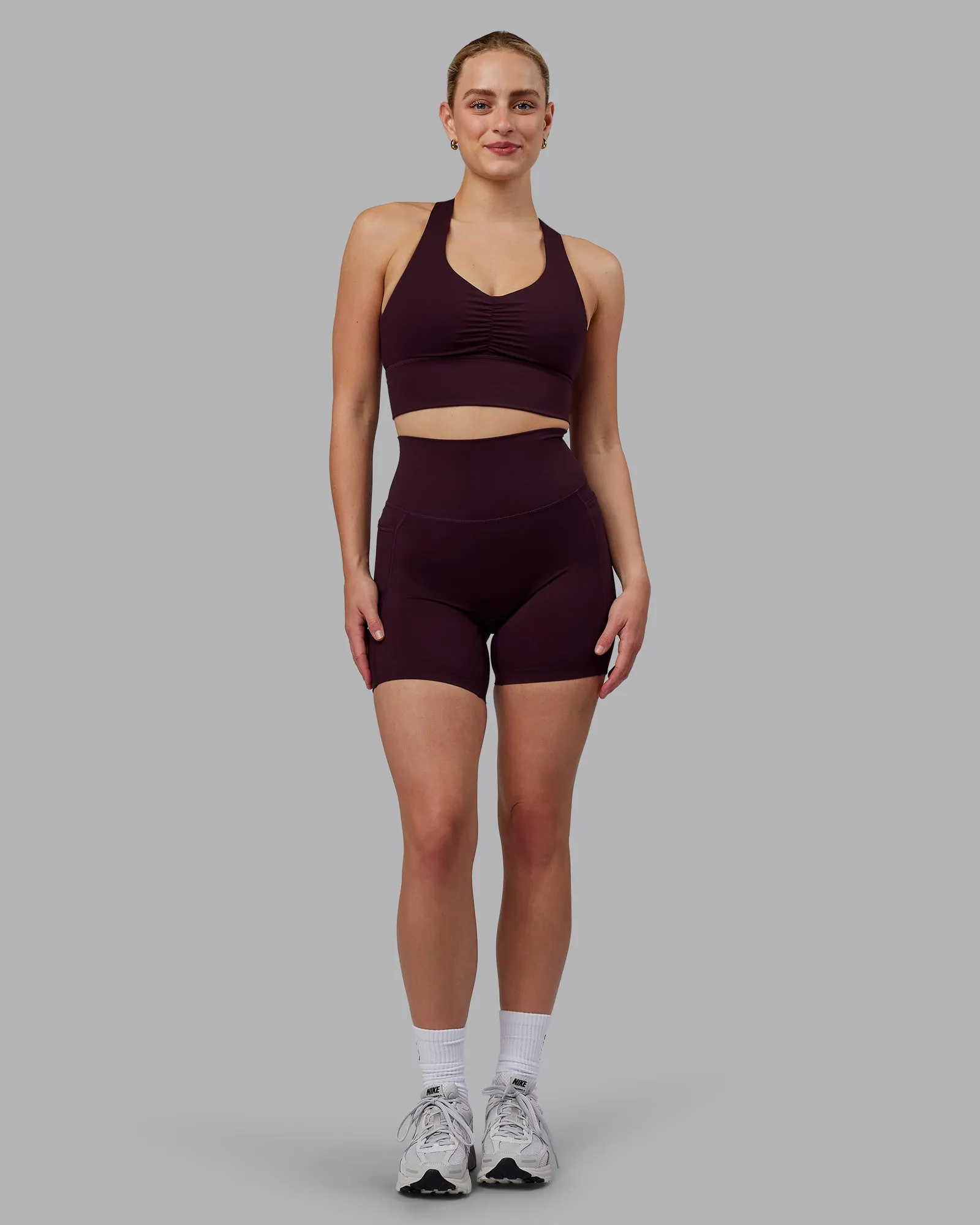 Evoke Longline Sports Bra - Mulberry