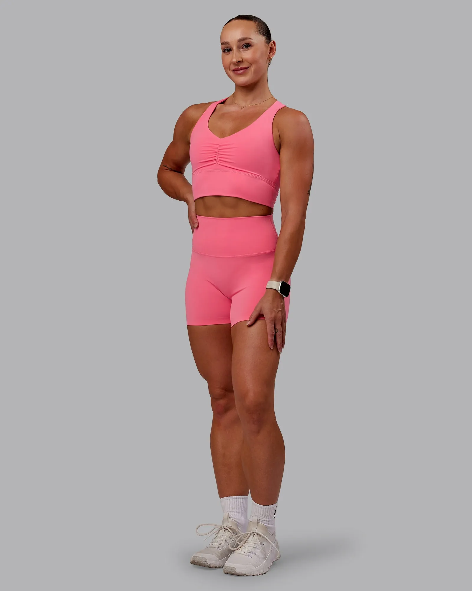 Evoke Longline Sports Bra - Pink Lemonade