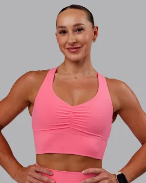 Evoke Longline Sports Bra - Pink Lemonade