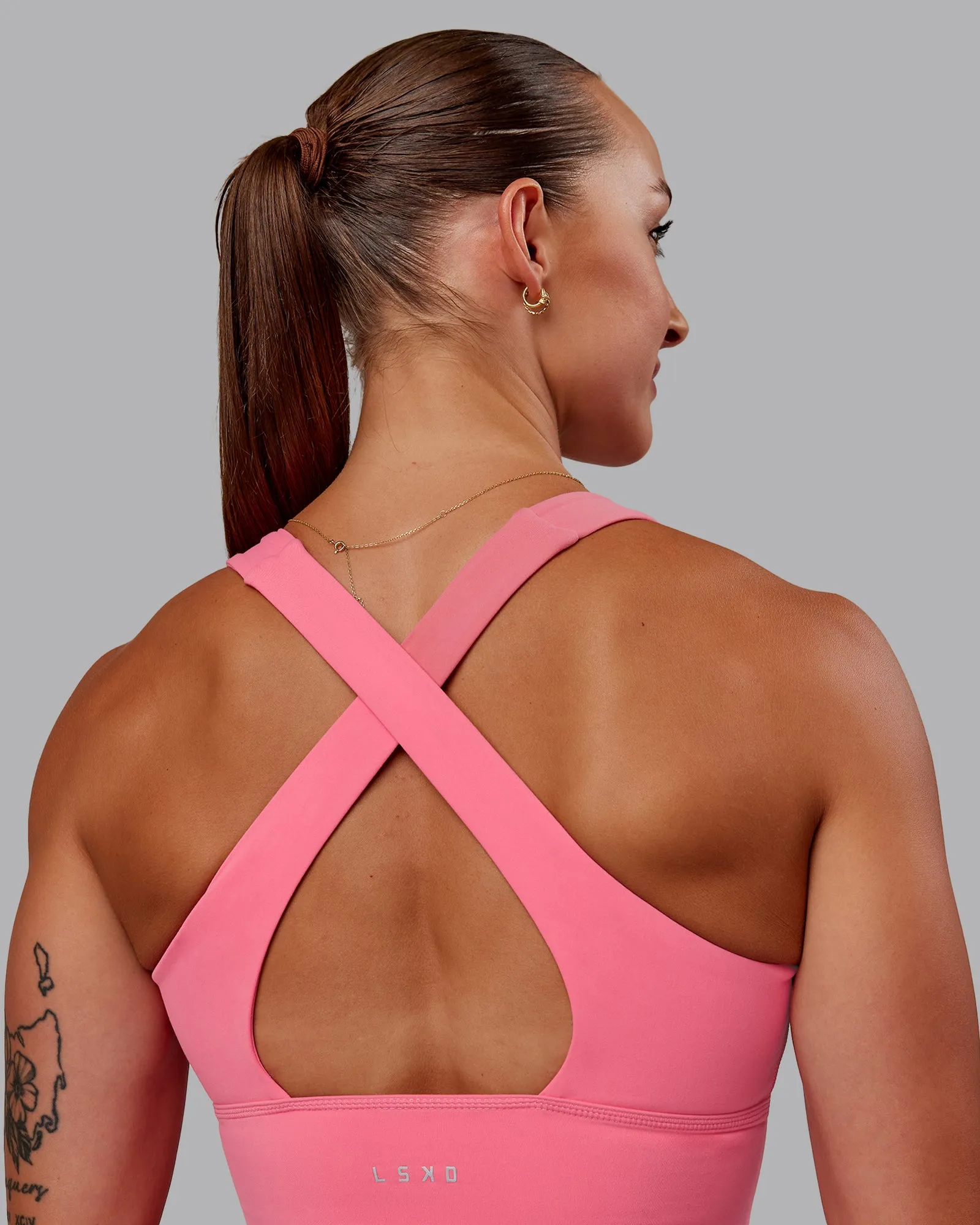 Evoke Longline Sports Bra - Pink Lemonade