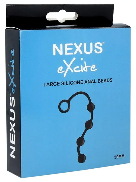 EXCITE Large Silicone Anal Beads Black