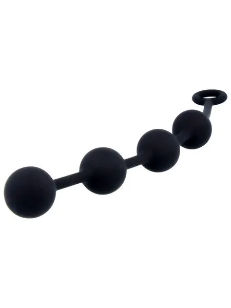 EXCITE Large Silicone Anal Beads Black