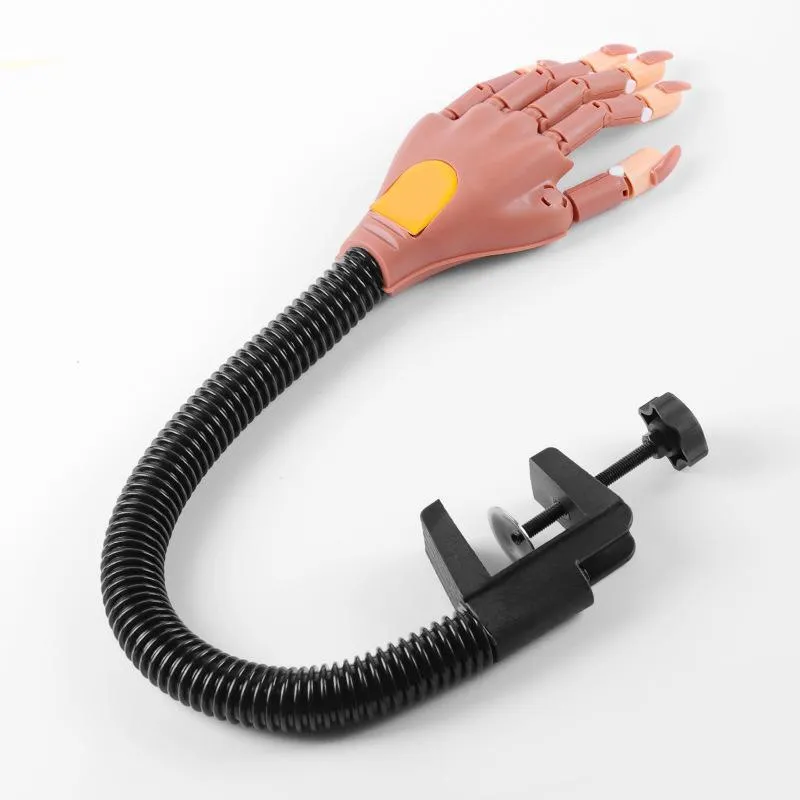 Fake Flexible Movable Nail Training Silicone Practice Fake Hand For Acrylic Nails
