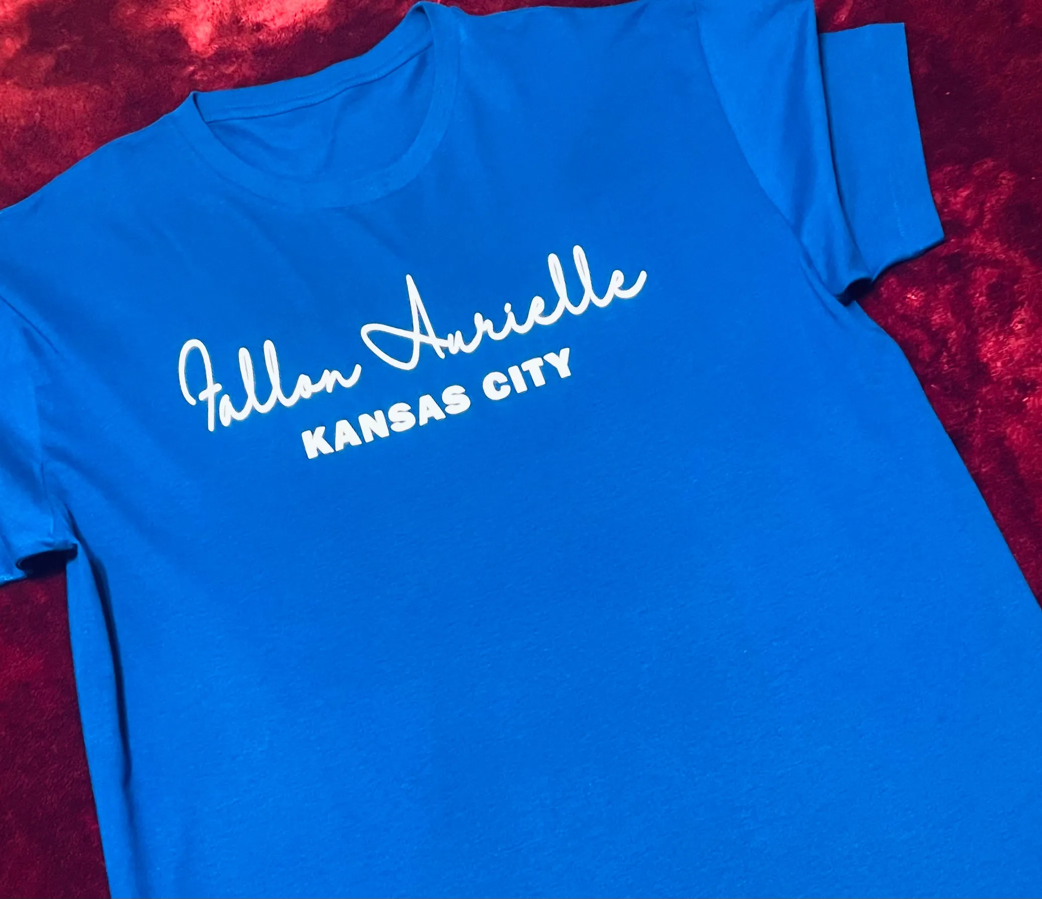 Fallon Aurielle Unisex Signature Kansas City Rep Yo Set Short Set (Royal Blue & White)