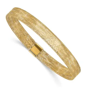 Fancy Mesh Stretchable Bangle Bracelet (14K)