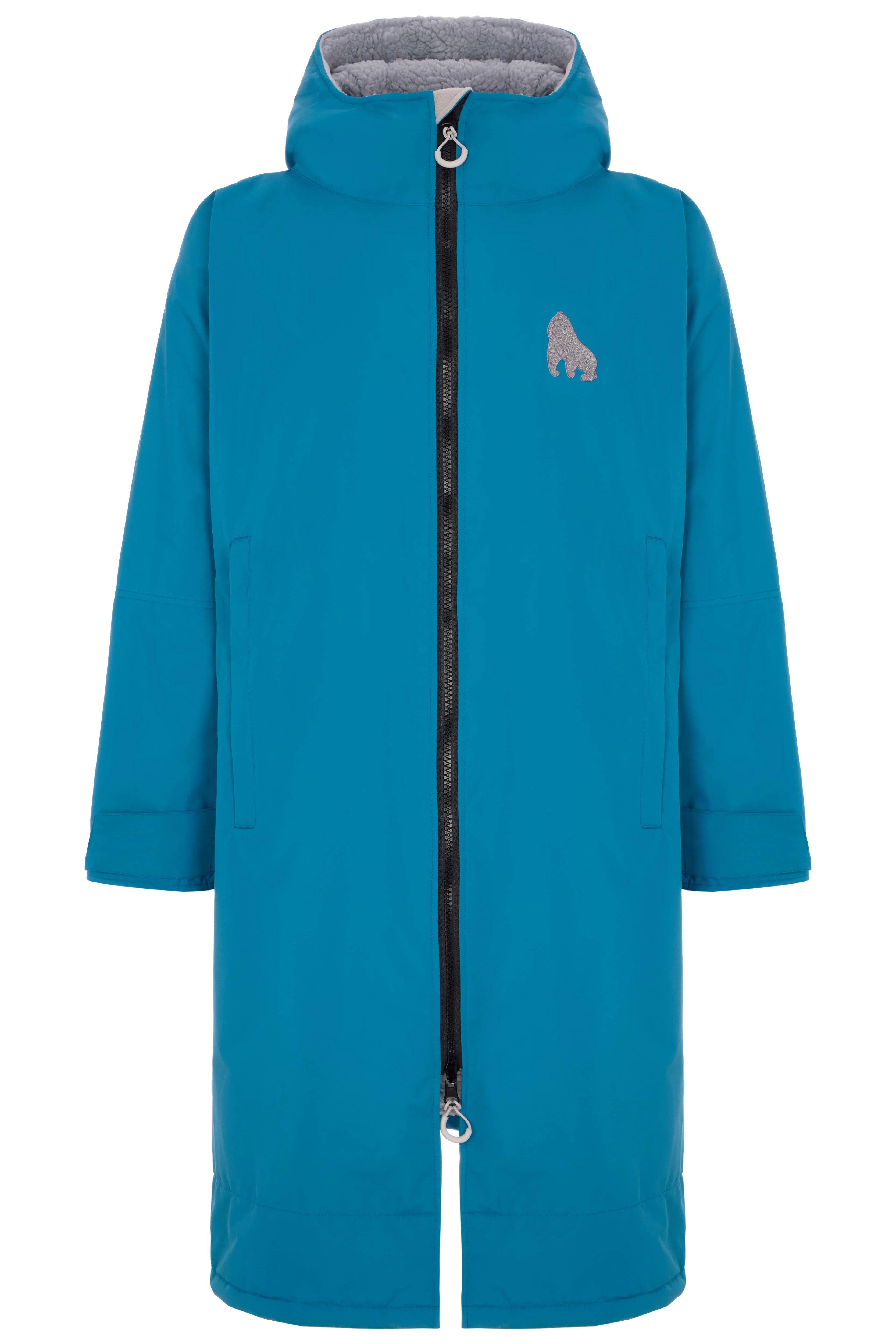 Full Zip ECO Recycled Waterproof Dry Changing Robe - Teal - Adult  (S, M, L & XL)