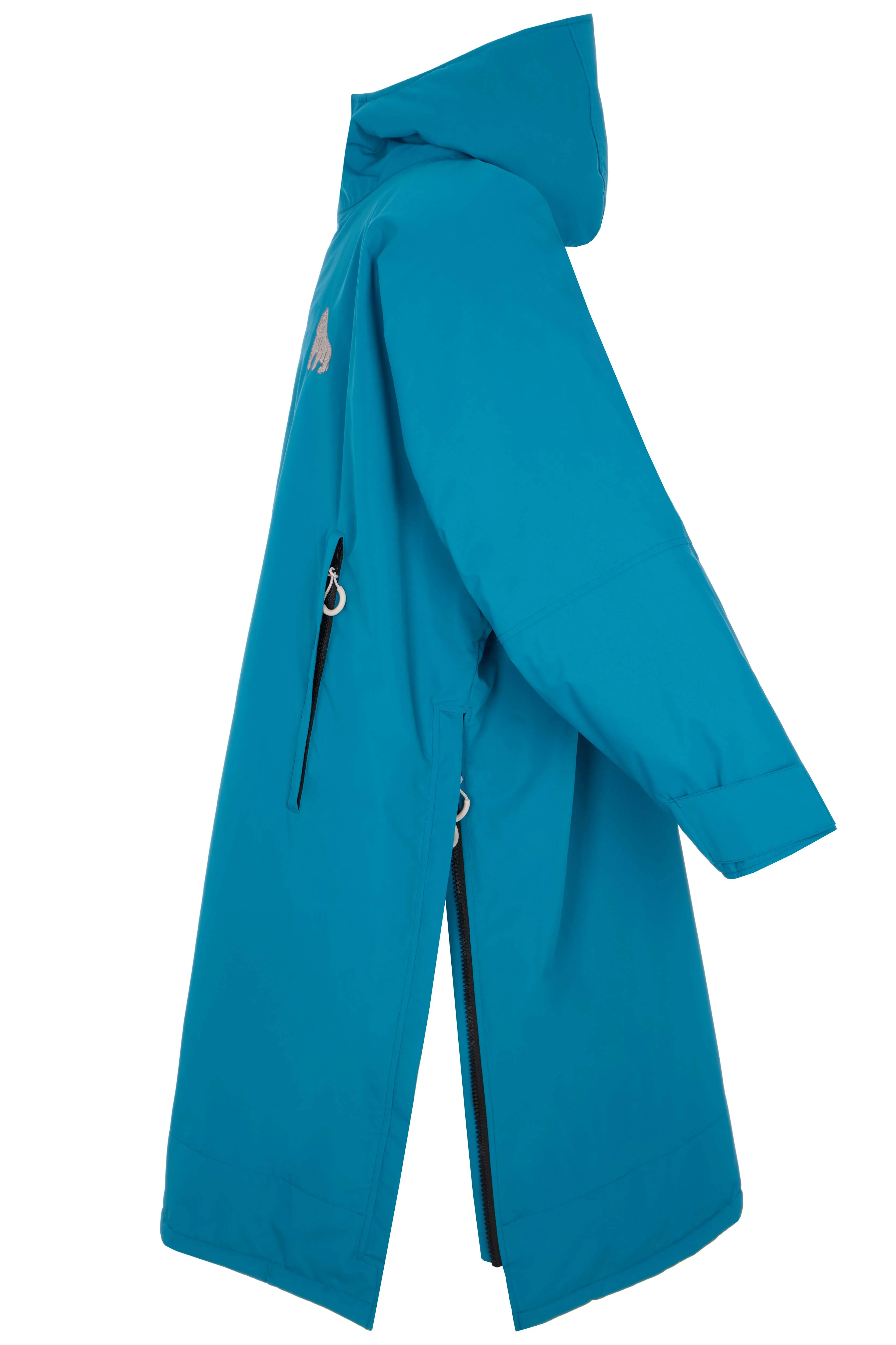 Full Zip ECO Recycled Waterproof Dry Changing Robe - Teal - Adult  (S, M, L & XL)