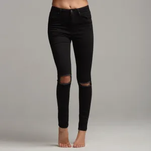 GIGI RIPPED BLACK JEANS - CT057