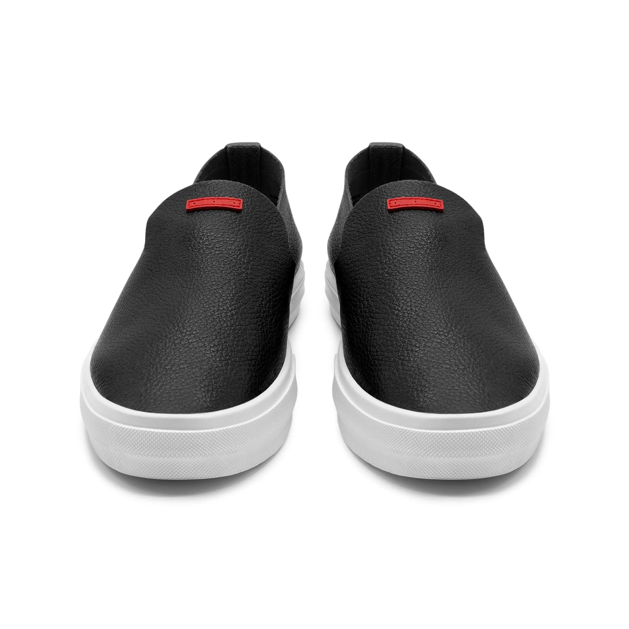 Glover / Black Full-Grain Leather / White