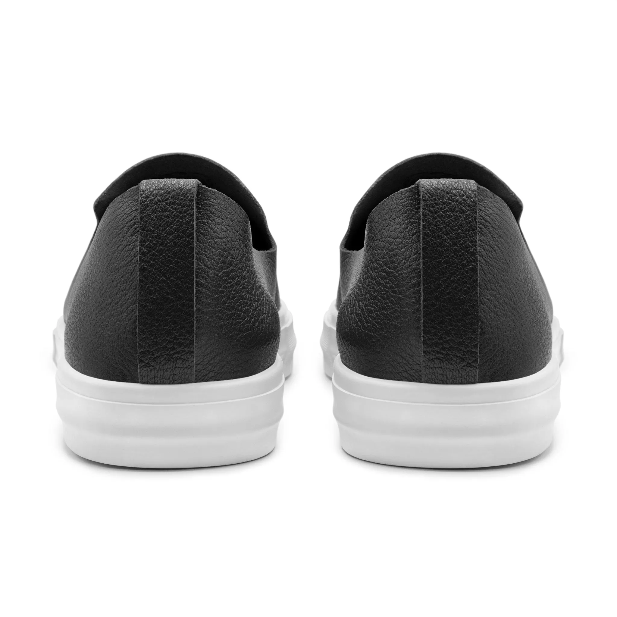 Glover / Black Full-Grain Leather / White