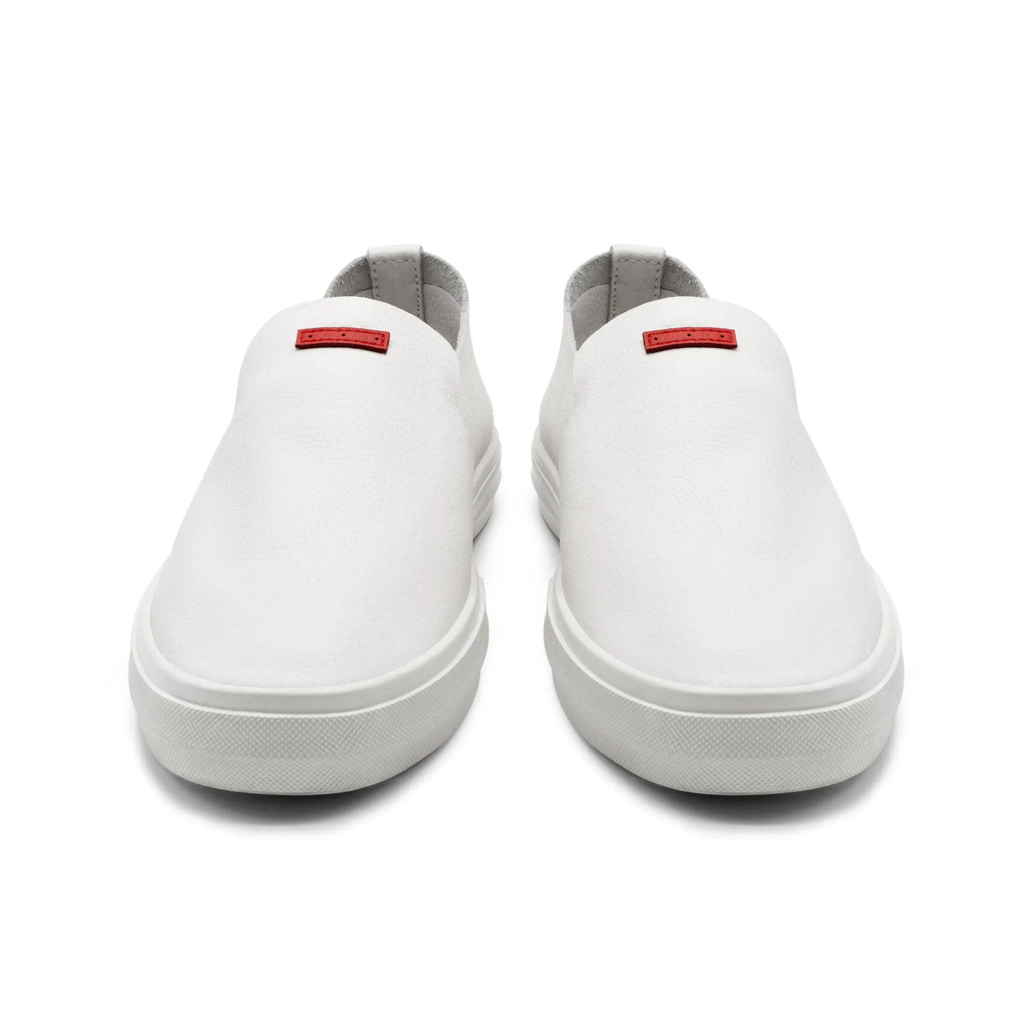 Glover / White Full-Grain Leather / White