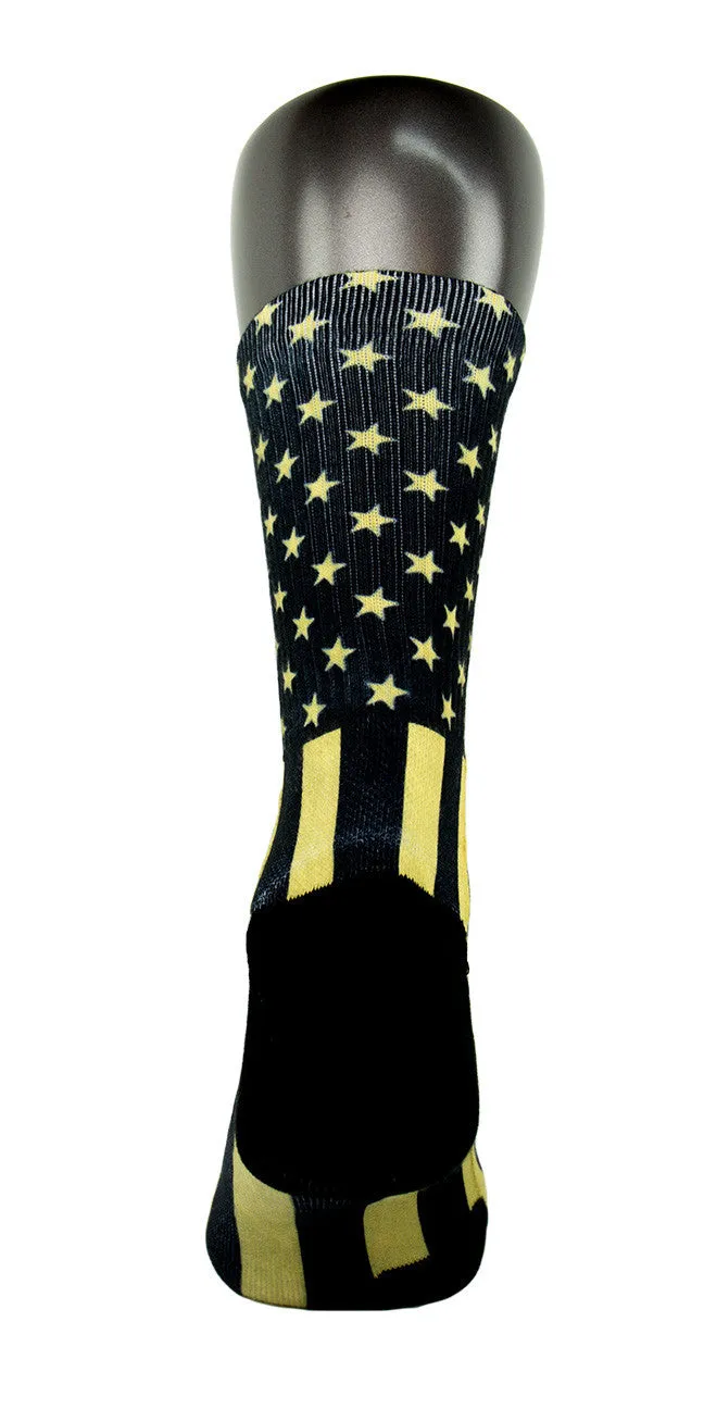 Gold Stars & Stripes CES Custom Socks