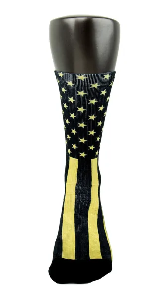 Gold Stars & Stripes CES Custom Socks