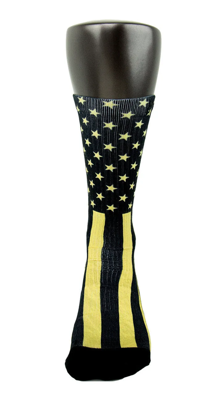 Gold Stars & Stripes CES Custom Socks