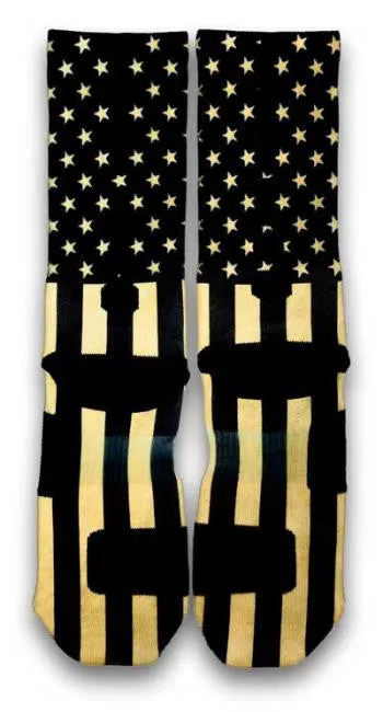 Gold Stars & Stripes Custom Elite Socks