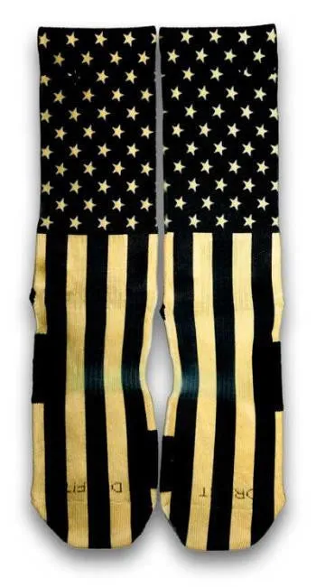 Gold Stars & Stripes Custom Elite Socks