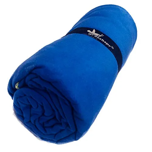 Grasshopr Microfiber Fast Drying Anti-Microbial Towel (Blue, XL, 24x48 Inches)