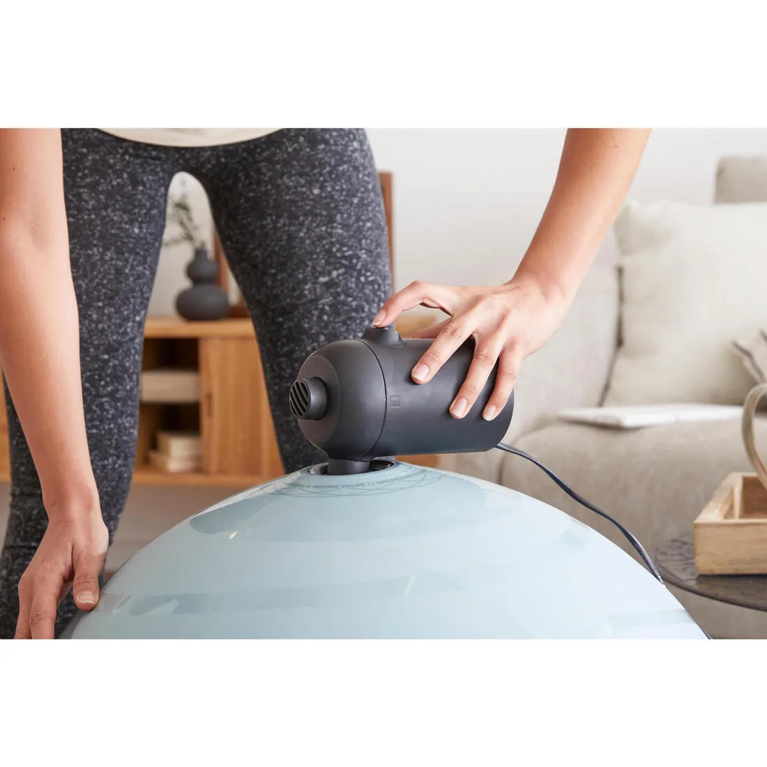 Gym Ball with Pump Included for Quick Inflation/Deflation Size 2/65 cm