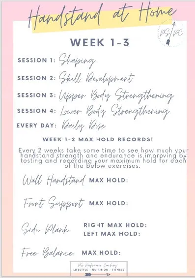 Handstands at Home Program - Beginner Part 1