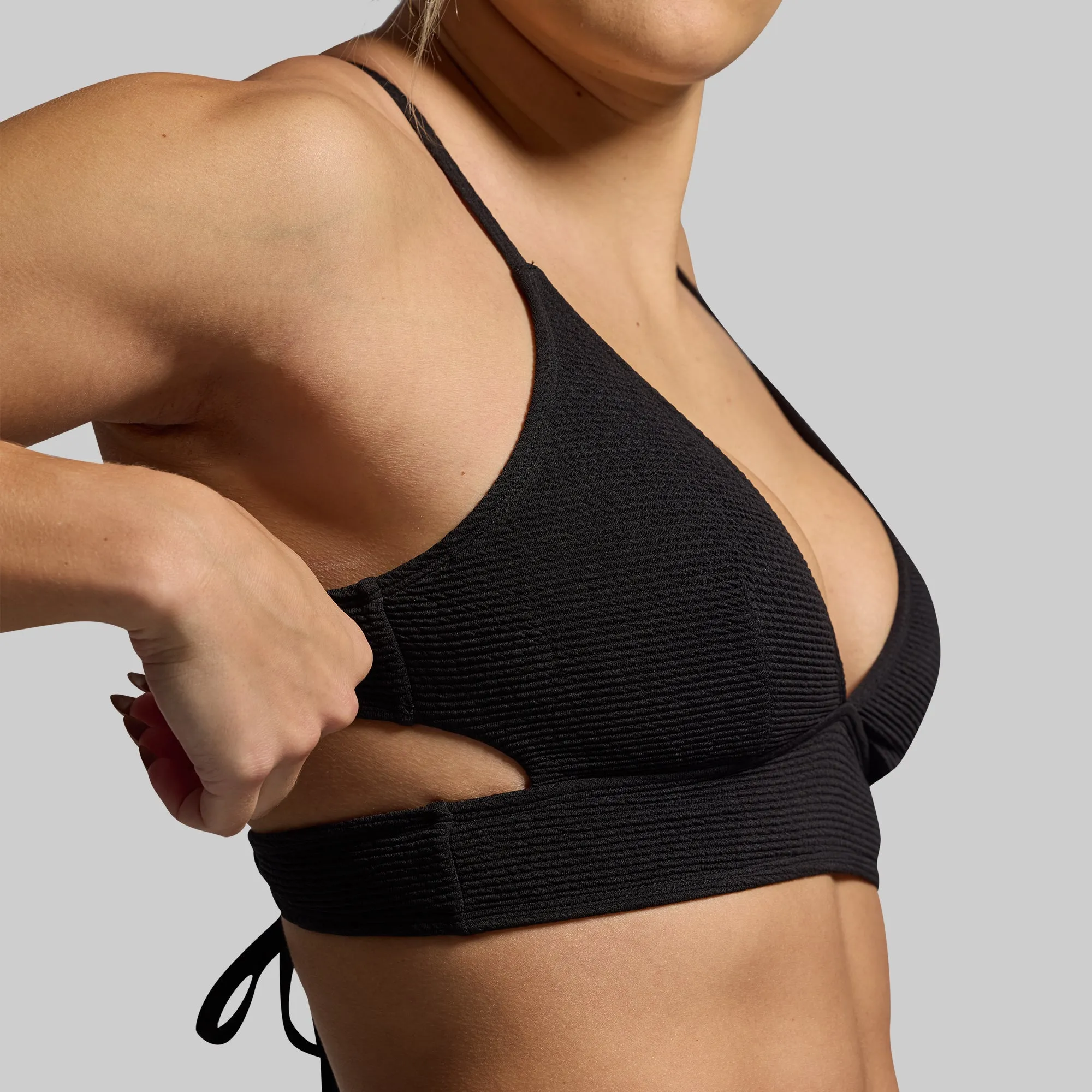 Harbor Crinkle Bikini Set (black)