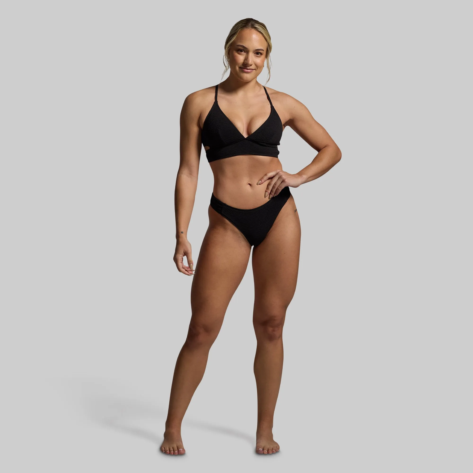 Harbor Crinkle Bikini Set (black)