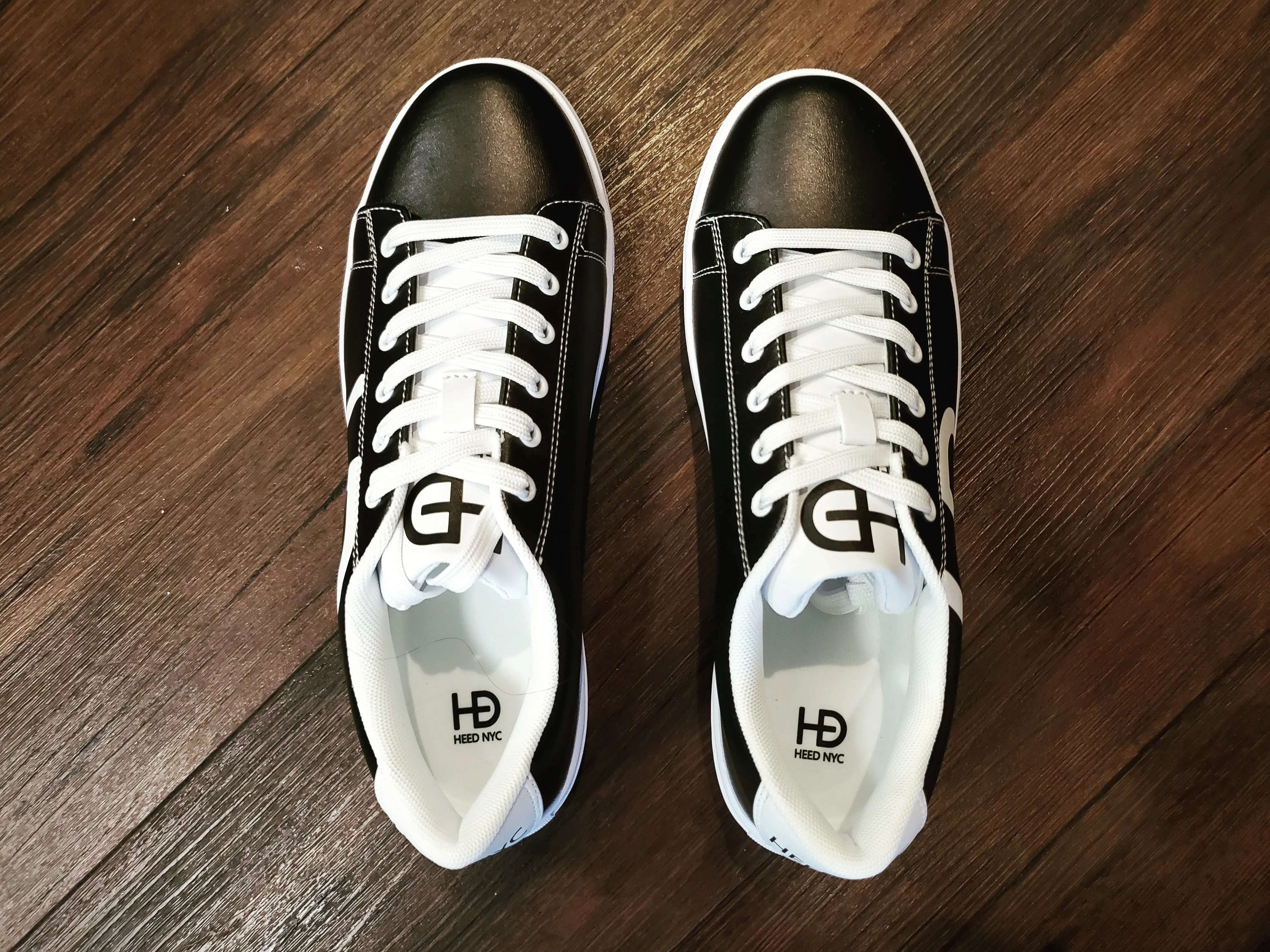 HEED NYC Men's White & Black Sneaker & Mini Duffle Bag Combo