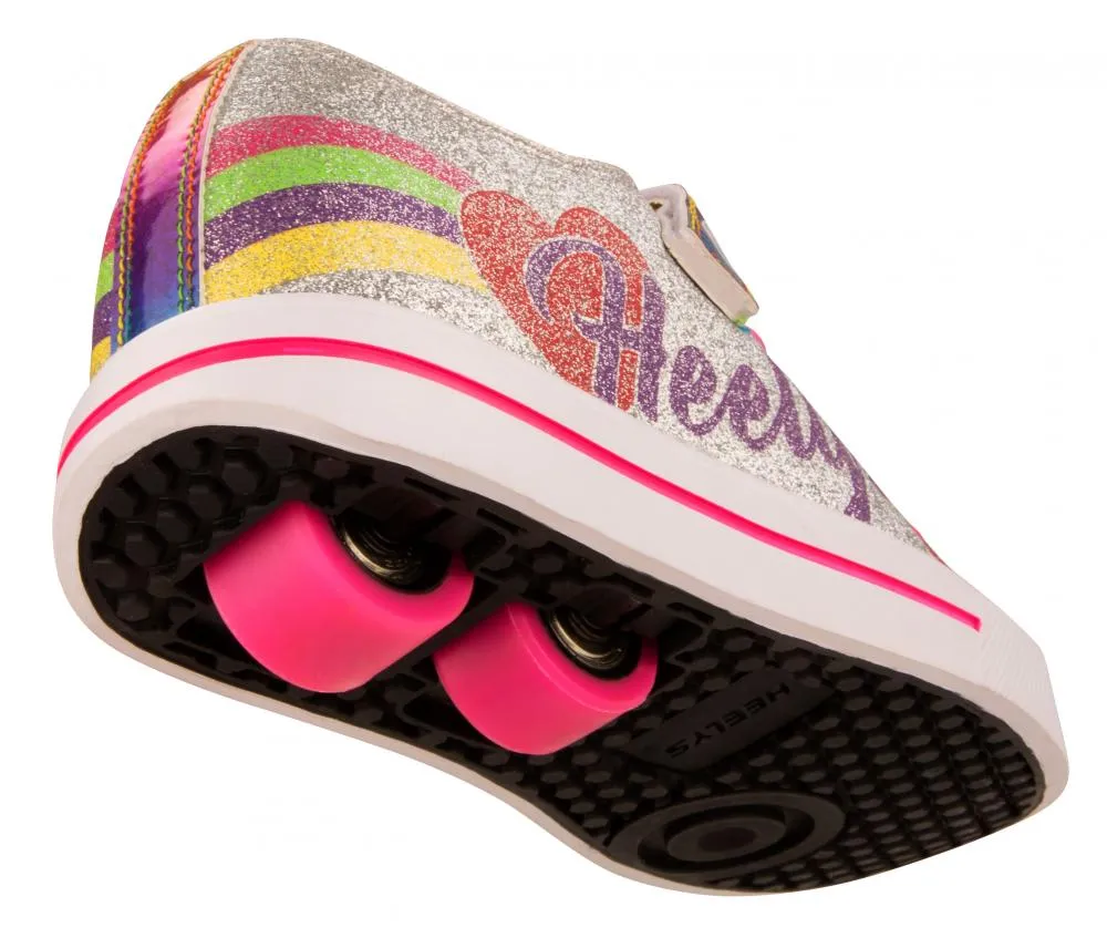 Heelys Snazzy X2 Shoes - Silver / Rainbow / Heart