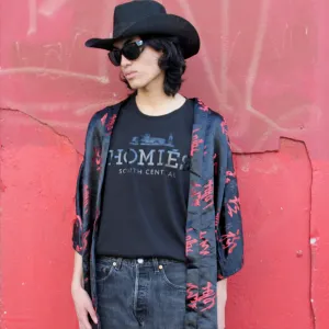 HOMIÉS BLACK FOIL MUSCLE TEE