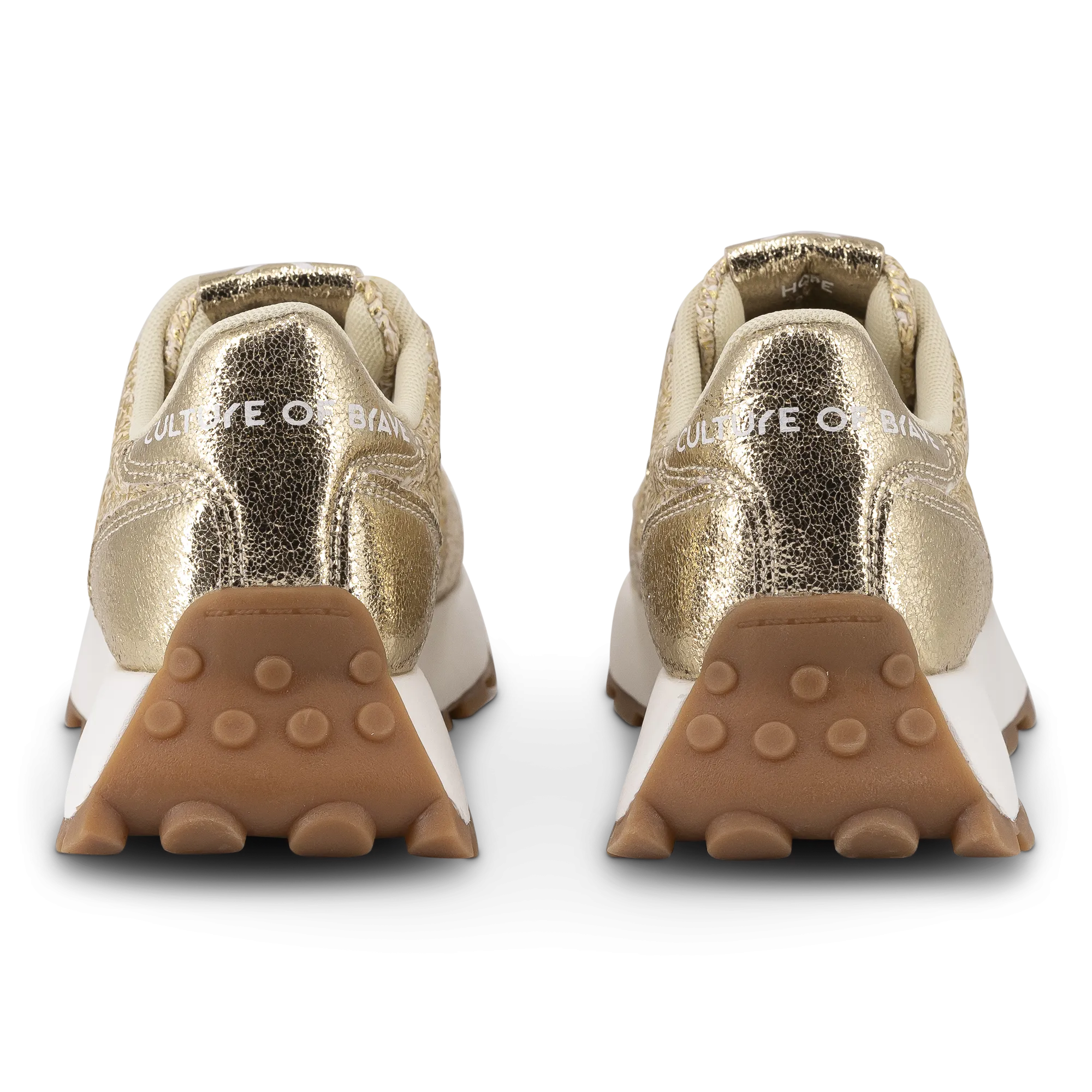 Hope Womens Sneaker in gold with gold wing