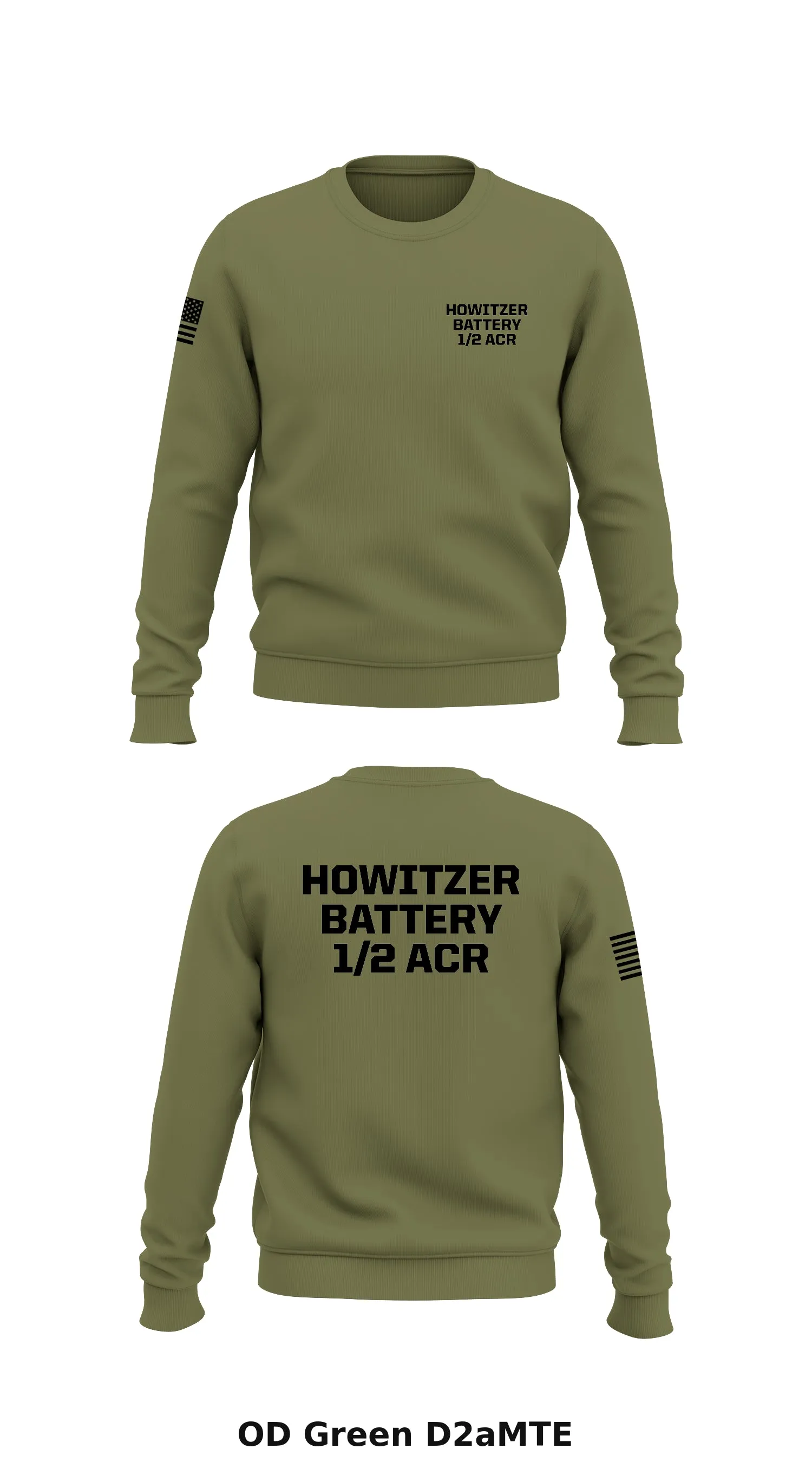 Howitzer Battery 1/2 ACR Store 1 Core Men's Crewneck Performance Sweatshirt - D2aMTE