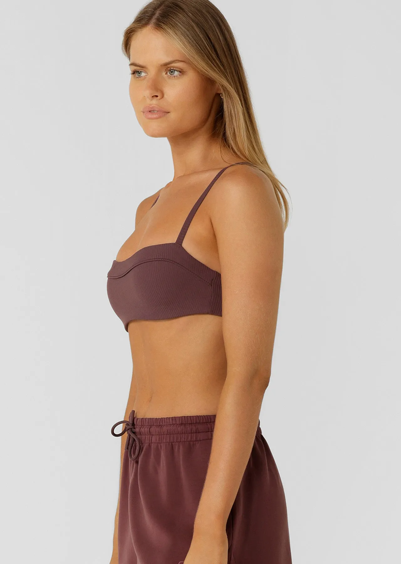 Irresistable Luxe Rib Sports Bra | Amethyst Shadow