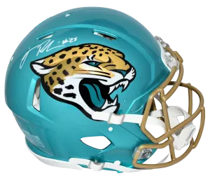 JAMES ROBINSON SIGNED JACKSONVILLE JAGUARS AUTHENTIC SPEED FLASH HELMET BECKETT