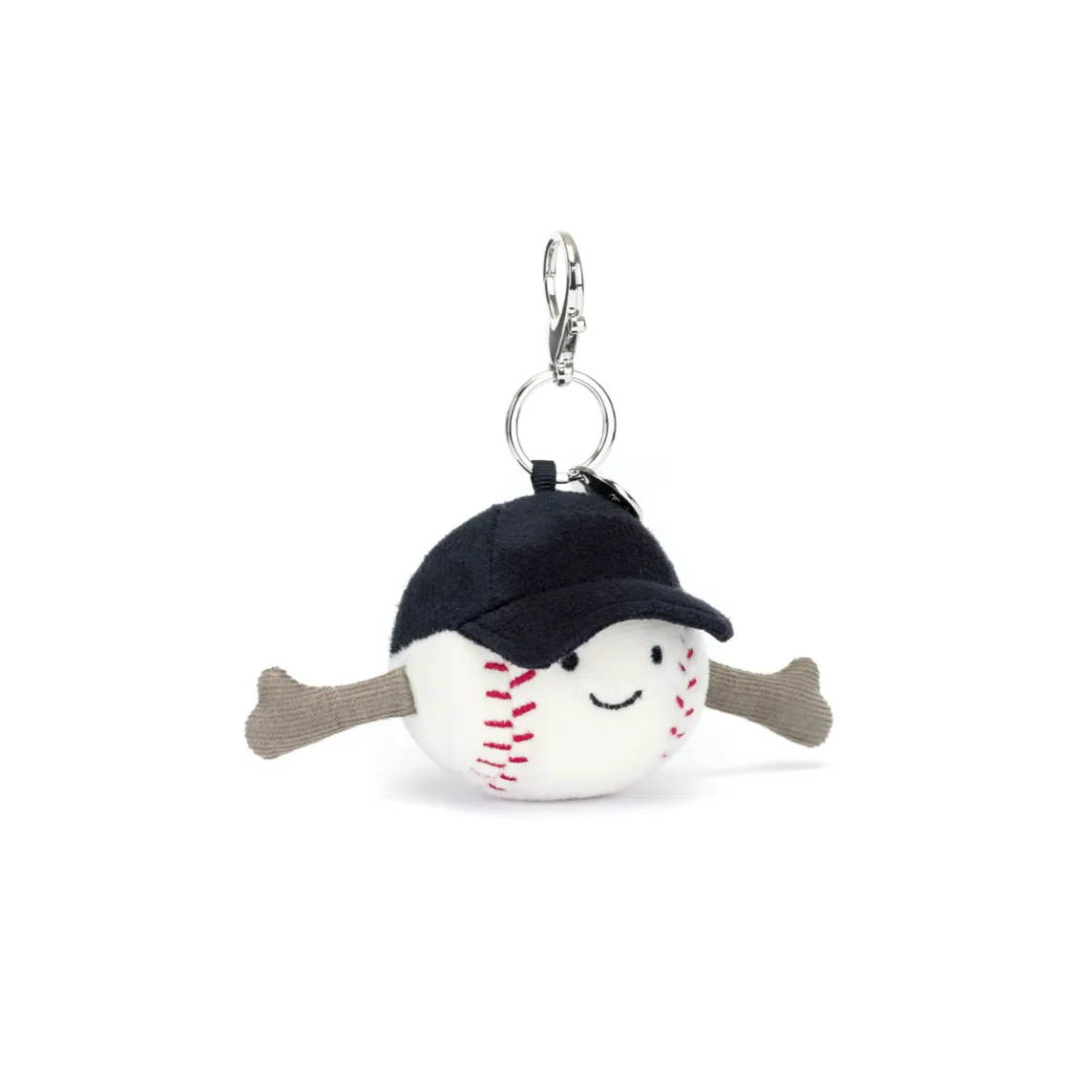 JellyCat Amuseables Sports Baseball Bag Charm