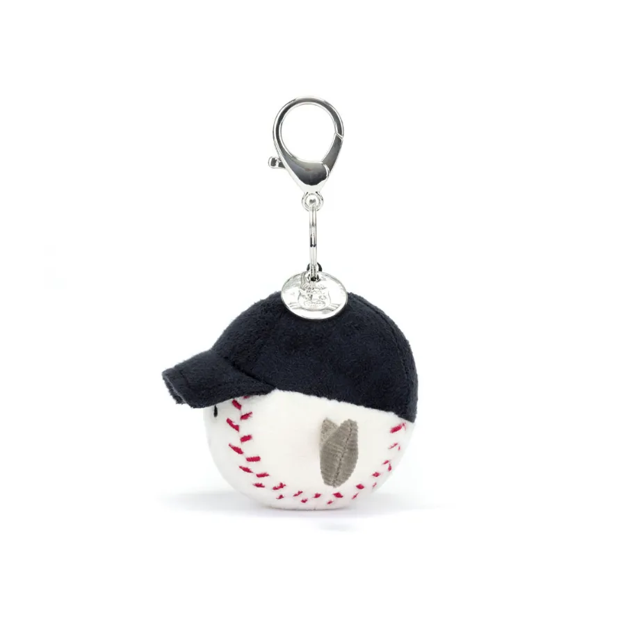 JellyCat Amuseables Sports Baseball Bag Charm