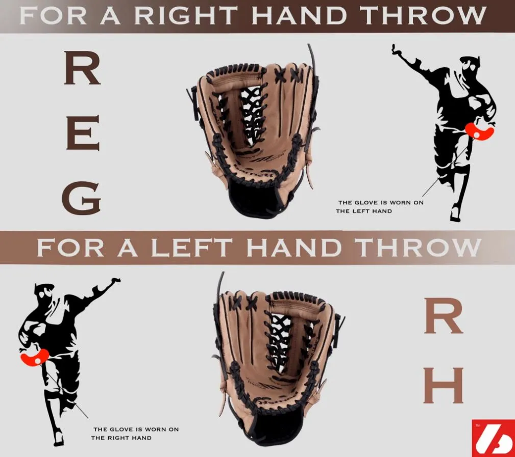 JL-110-baseball glove, outfiled, REG size 11" brown TAN