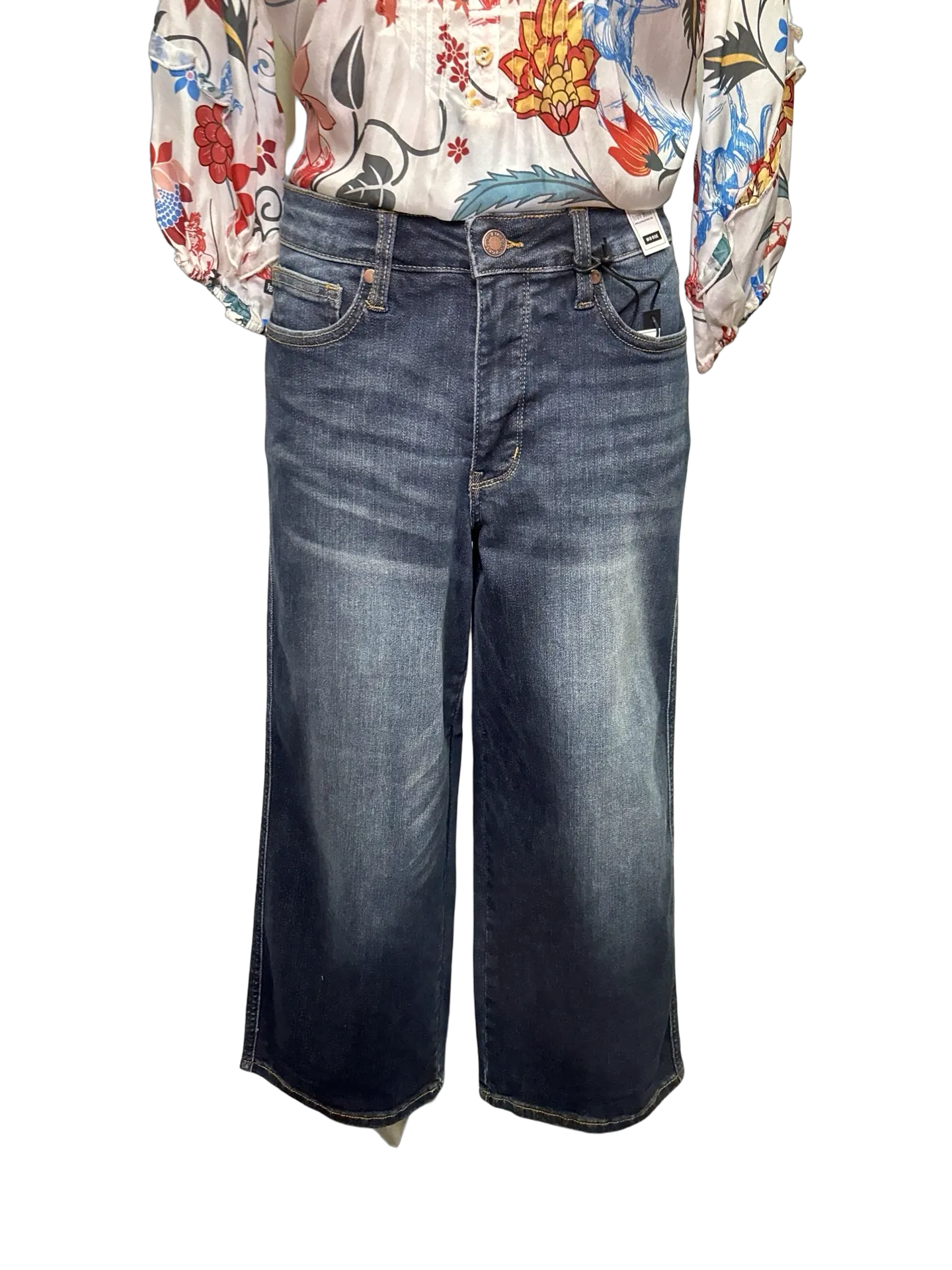 Judy Blue MR Tummy Control Crop Wide Leg Jeans