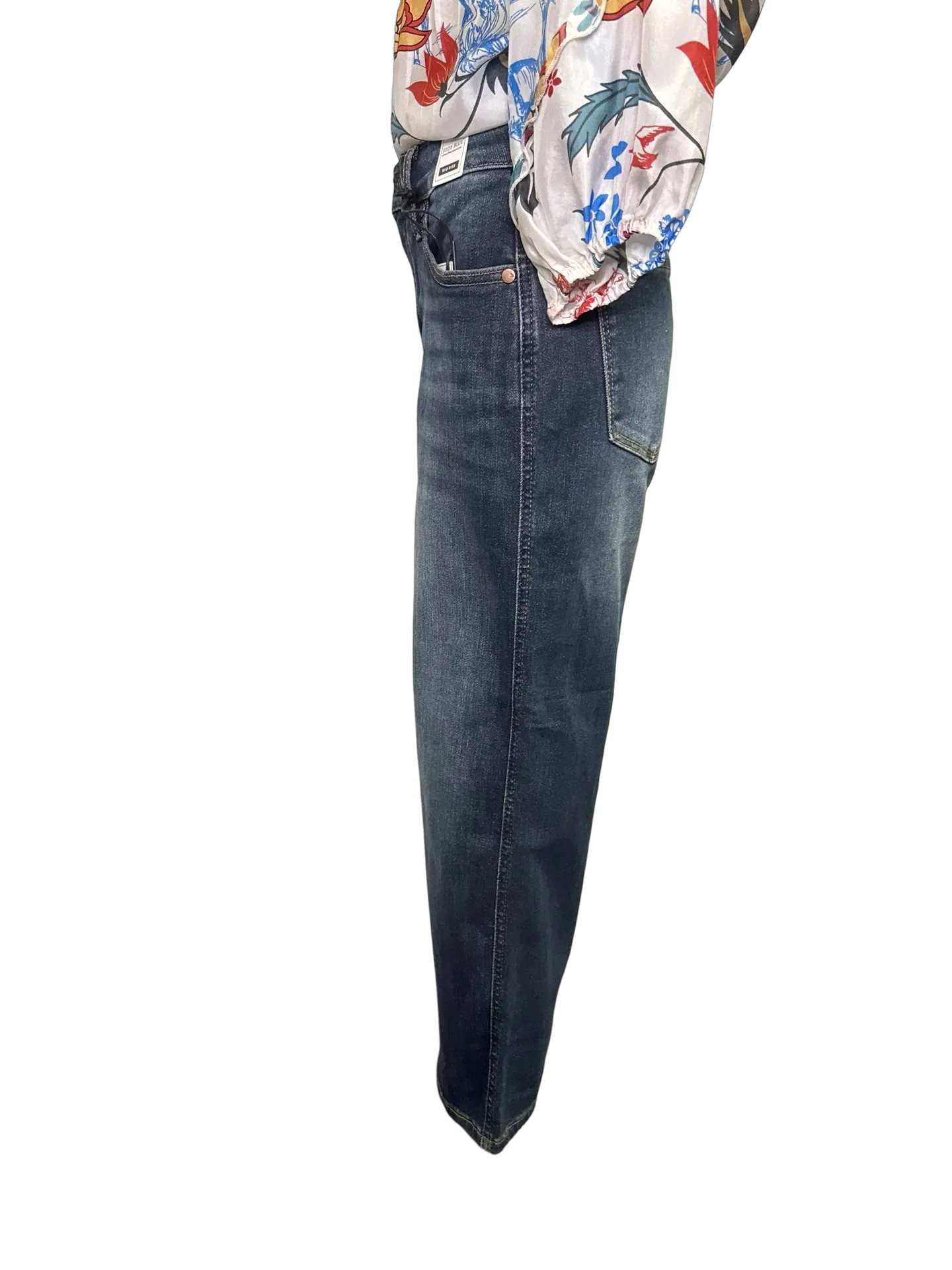 Judy Blue MR Tummy Control Crop Wide Leg Jeans