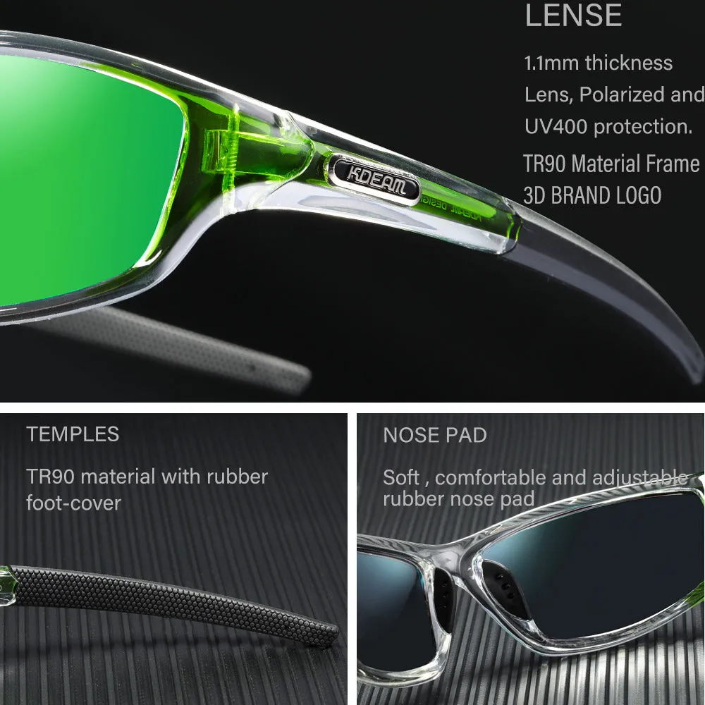 KDEAM Polarized Sports Sunglasses TR90
