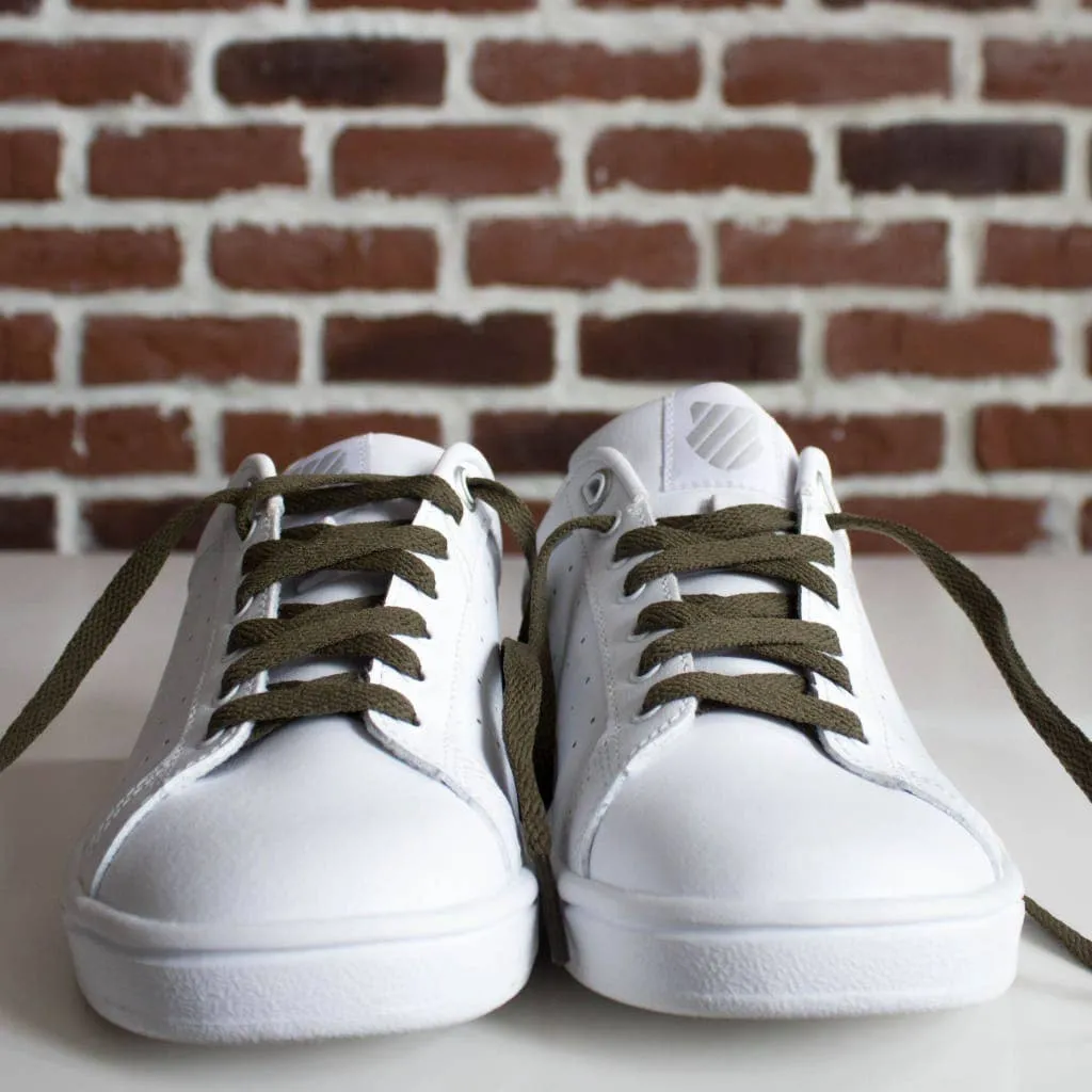 Khaki Flat Shoelaces