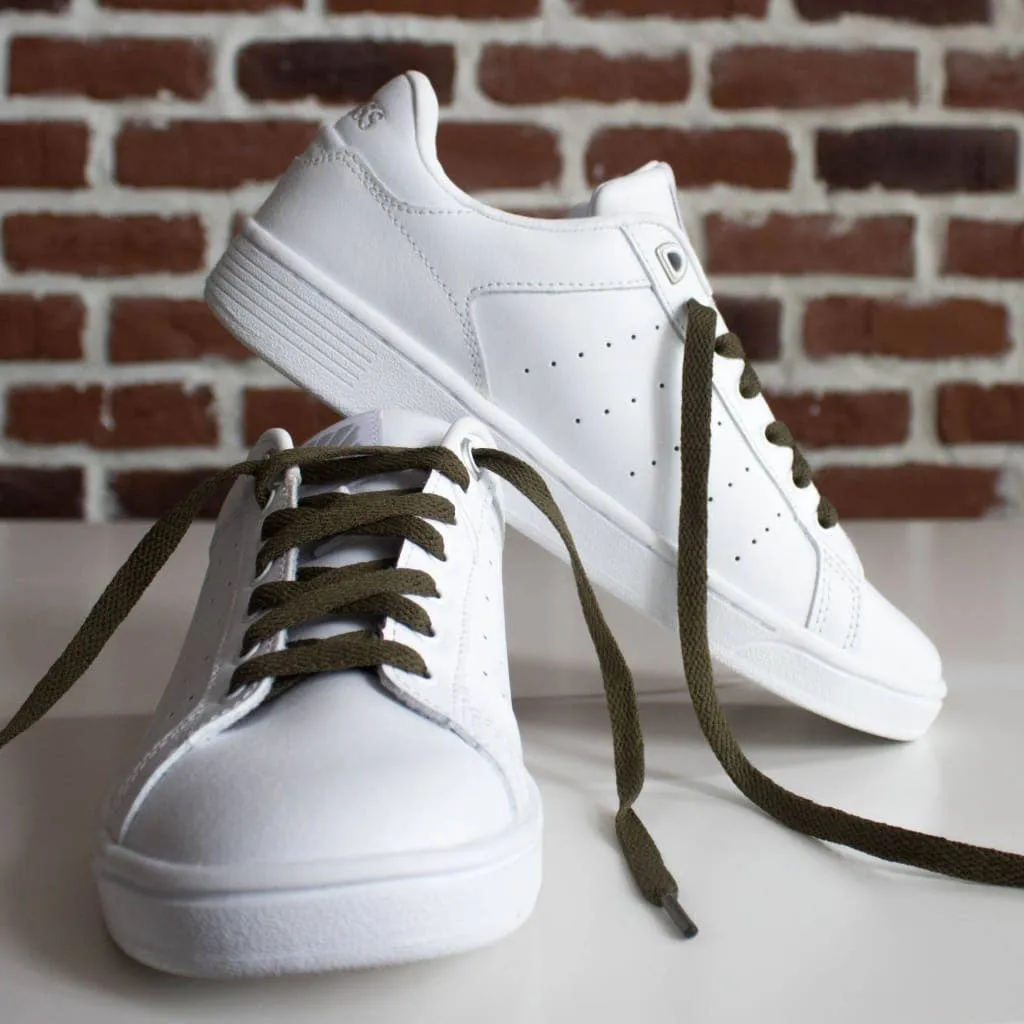 Khaki Flat Shoelaces