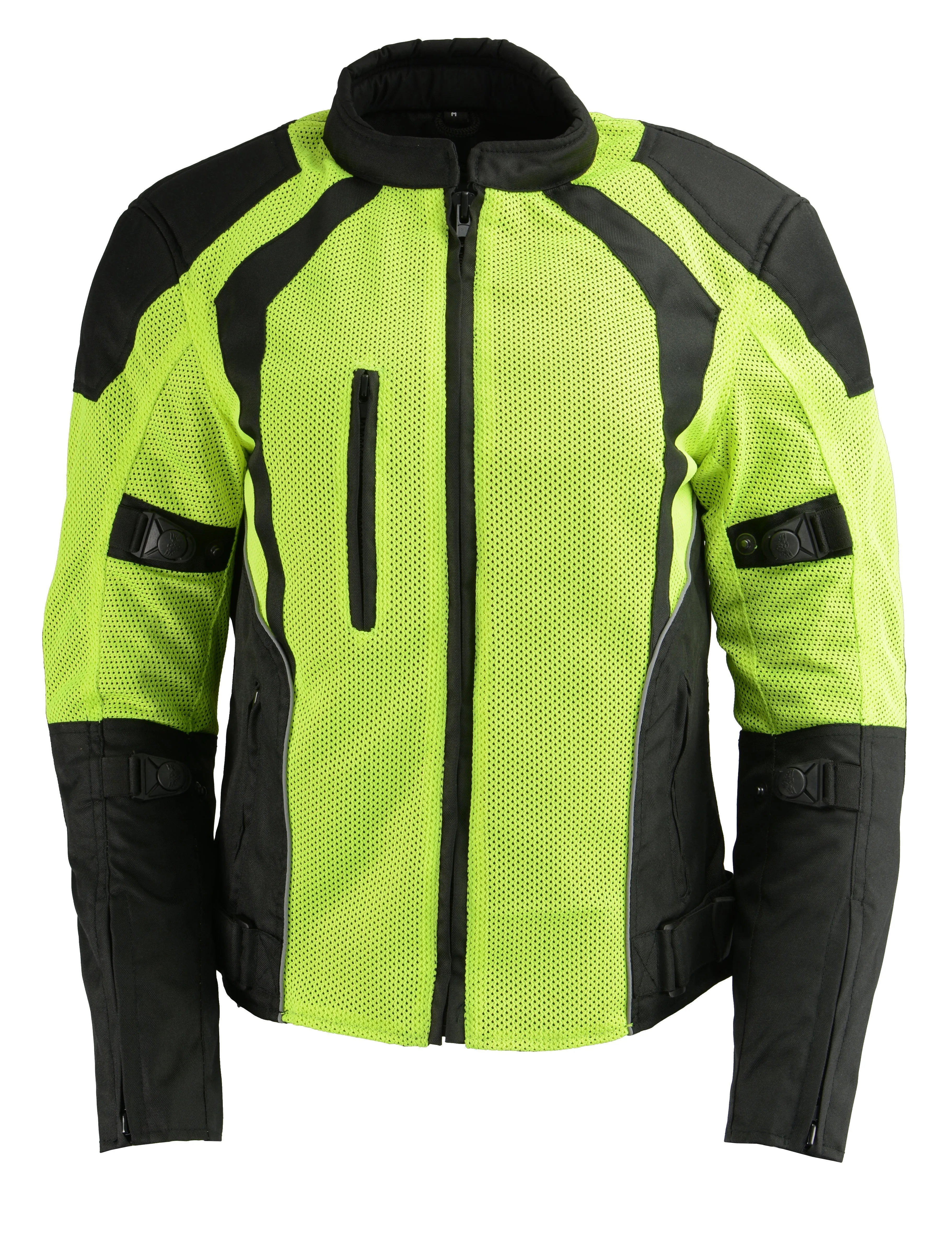 Ladies High Visibility Mesh Racer Jacket w/ Reflective Piping